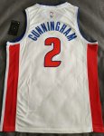 Maillot de Basket #2 Cunningham Detroit Pistons Blanc